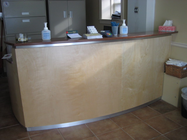 Curved Birch Reception Counter