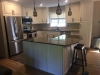 Antique White PVC Kitchen with Quartz Counter top