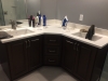 Corner Vanity with Quartz Tops