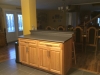 Oak Island with a Raised Eating bar