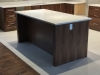 Walnut Island Back with Quartz Tops